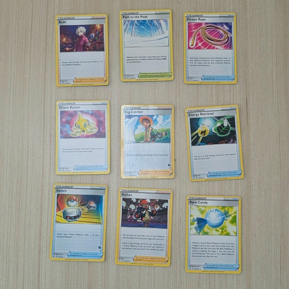 42 Pokemon TCG Trading Cards - Trainer Fire Water Psychic Dark Electric Fighting - Picture 3 of 7